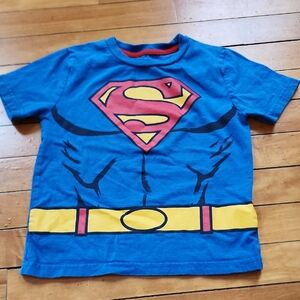 Superhero Kids Costume T-Shirt - Blue and Yellow 100% Cotton 5T